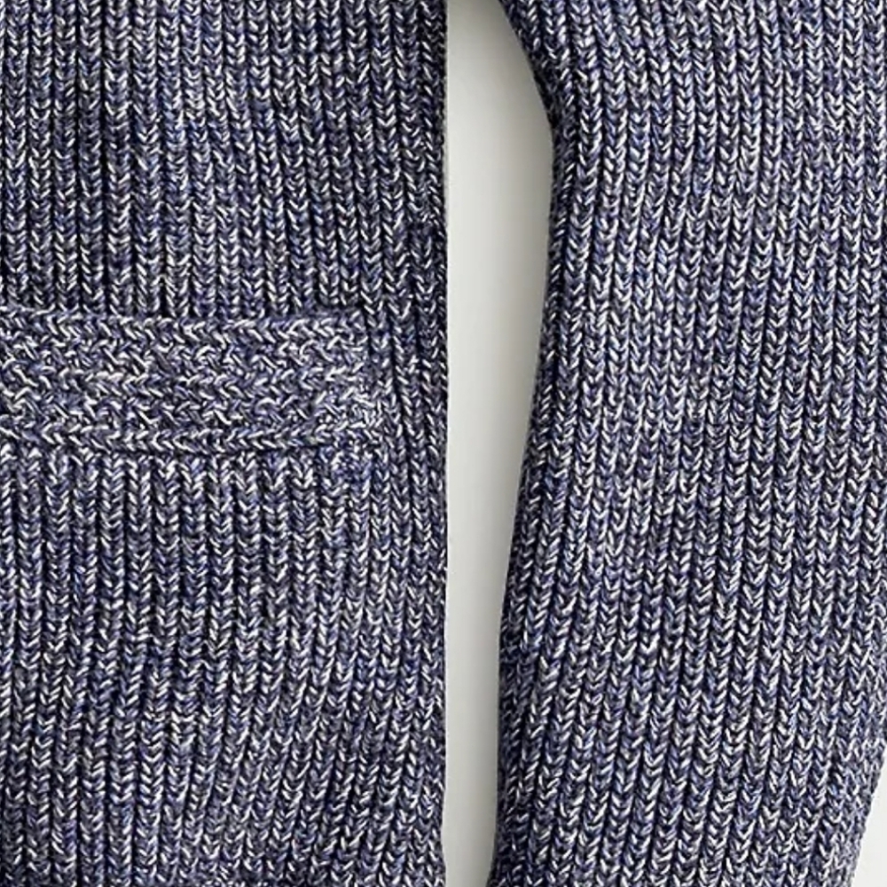 J Crew Marled cotton mockneck cardigan sweater Large - Picture 4 of 12